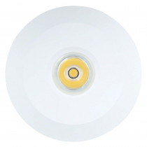 Armacost Lighting Mini Bright White Integrated LED Recessed Puck Light with 2.75 in. Matte White Metal Trim Ring