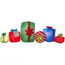 Airblown Holiday 8.99 ft. W pre-liter Inflatable Present Collection Scene