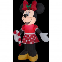 Airblown 3 ft. W x 3.5 ft. H Inflatable Disney Minnie Holding Candy Cane