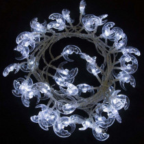 Aleko 19.5 ft. 50-Light LED White Electric Powered String Lights (Lot of 2)