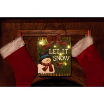Alpine TM 13 in. H Christmas Let It Snow Light-up Hanging Wall Decor