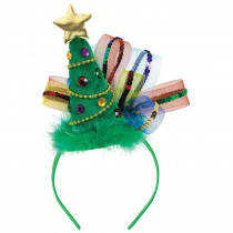 Amscan 11 in. x 7.875 in. Christmas Tree Fashion Headband (2-Pack)