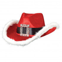 Amscan 5 in. x 13 in. Santa Cowboy Christmas Hat