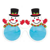 Amscan 6 in. x 8 in. Snowman Christmas Plastic Glasses (4-Pack)