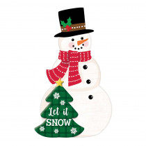 Amscan 22.5 in. Christmas Snowman MDF Easel Sign