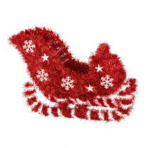 Amscan 7 in. Christmas Sleigh Tinsel 3D Decoration (2-Pack)