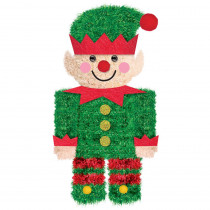 Amscan 6.5 in. Christmas Elf Tinsel 3D Decoration (5-Pack)