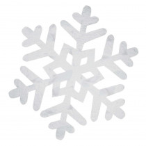 Amscan 10.5 in. x 10.5 in. Christmas Snowflake Foil Cutout (24-Pack)