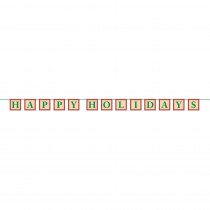 Amscan 4 in. x 6.5 ft. Christmas Happy Holidays Paper Glitter Letter Banner (2-Pack)