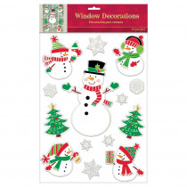 Amscan Christmas Snowman Embossed Foil Window Clings (3-Pack)