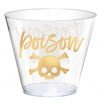Amscan 3.25 in. x 4.25 in. 9 oz. Plastic Halloween Poison Tumblers