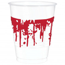 Amscan 4.5 in. x 3.75 in. Halloween Blood Splattered Cups (25-Count, 2-Pack)