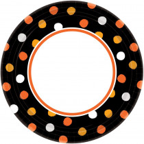 Amscan 10 in. x 10 in. Halloween Haunt Couture Plate (40-Count, 4-Pack)