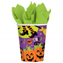 Amscan 3.75 in. Witch's Crew 9 oz. Paper Cups (18-Count, 3-Pack)
