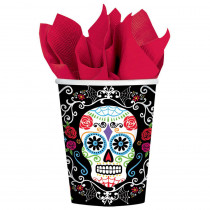 Amscan 8 in. Day of the Dead 9 oz. Paper Cups (18-Count, 3-Pack)