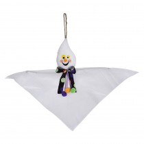 Amscan 12 in. Halloween Value Ghost Hanging Decoration (8-Pack)