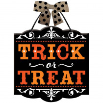 Amscan 12 in. x 11.75 in. Halloween Trick or Treat Sign (4-Pack)