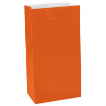Amscan 6.5 in. x 3in. Orange Peel Mini Paper Bags (12-Count, 9-Pack)