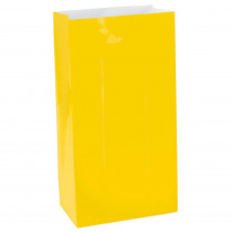 Amscan 6.5 in. x 3in. Yellow Sunshine Mini Paper Bags (12-Count, 9-Pack)