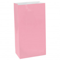 Amscan 10 in. x 5.25 in. Pink Paper Bags (12-Count, 9-Pack)