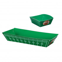 Amscan 5 in. x 1.5 in. Football Field Paper Food Trays