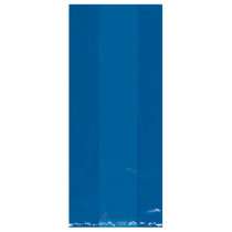 Amscan 9.5 in. x 4 in. Bright Royal Blue Cellophane Party Bags (25-Count, 12-Pack)