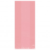 Amscan 9.5 in. x 4 in. Pink Cellophane Party Bags (25-Count, 12-Pack)