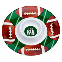 Amscan 13 in. x 2 in. Football Chip and Dip Tray
