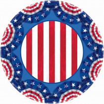 Amscan 7 in. x 7 in. American Pride Paper Plates (60-Count)