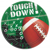 Amscan 9 in. x 1 in. Football Frenzy Paper Plates