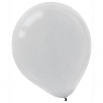 Amscan 9 in. Silver Pearl Latex Balloons (18-Pack)