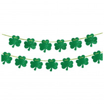 Amscan 5 in. x 12 ft. St. Patrick's Day Green Paper Shamrock Banner (2-Pack)