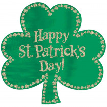Amscan 16 in. Happy St. Patrick's Day Green Paper Shamrock Cutout (7-Pack)