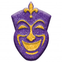 Amscan 14 in. Mardi Gras Plastic Comedy Mask 3D Decoration (5-Pack)