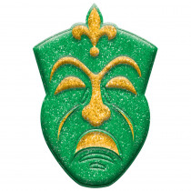 Amscan 14 in. Mardi Gras Plastic Tragedy Mask 3D Decoration (5-Pack)