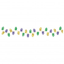 Amscan 12 ft. Mardi Gras Foil Wire Garland (7-Pack)