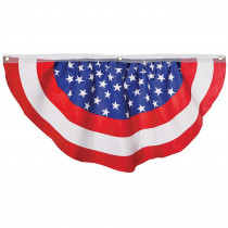 Amscan 24 in. x 48 in. Polyester Patriotic Bunting (2-Pack)