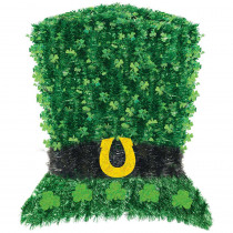 Amscan 18 in. x 16 in. St. Patrick's Day Tinsel Leprechaun Deluxe Hat Decoration (2-Pack)