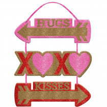 Amscan 14 in. Valentine's Day Hugs and Kisses Stacked Sign (4-Pack)