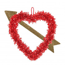 Amscan 14 in. Valentine's Day Heart with Arrow Hanging Decoration (6-Pack)