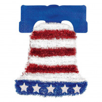 Amscan 18 in. x 14 in. Patriotic Tinsel Bell Decoration (2-Pack)