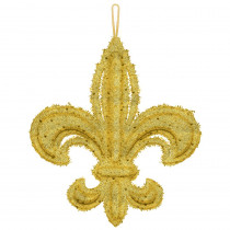 Amscan 14 in. Mardi Gras Gold Foam Fleur de Lis Decoration (2-Pack)