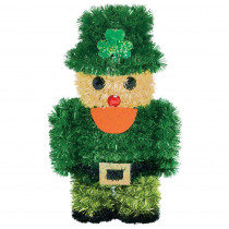 Amscan 6.5 in. x 3.5 in. St. Patrick's Day Tinsel Leprechaun Hanging 3D Decoration (5-Pack)