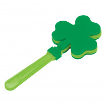 Amscan 7.5 in. St. Patrick's Day Green Plastic Shamrock Hand Clappers (12-Count, 3-Pack)