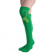 Amscan Green St. Patrick's Day Boot Socks with Pom Poms (2-Count)