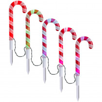 AppLights 18.11 in. LightShow Candy Cane Pathway Stake (1 set of 5)