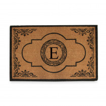A1HC First Impression Hand Crafted X-Large Abrilina 36 in. x 72 in. Entry Coir Monogrammed Double Doormat