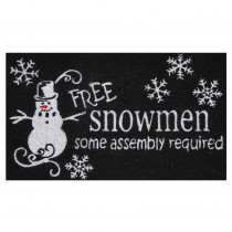 Home & More Free Snowmen 17 in. x 29 in. Coir Door Mat