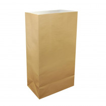 Lumabase Luminaria Bag 6 in. x 11 in. x 3.5 in. Tan Flame Resistant Paper Bag (12-Pack)
