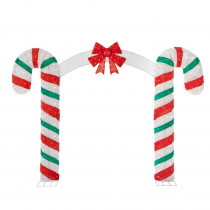 Candy Cane Lane 84 in. H x 120 in. W 350-Lights Christmas Candy Cane Archway
